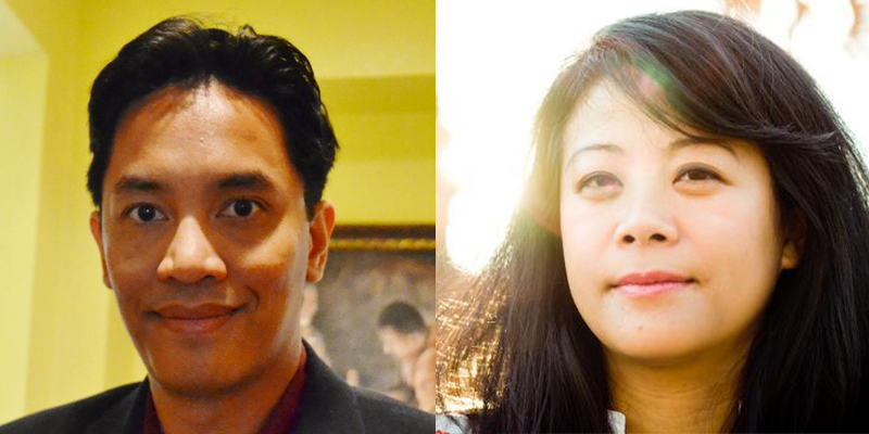 Side-by-side headshots of a man and a woman, members of the summit organizing team